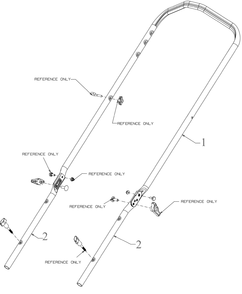 Handle Diagram and Parts List for SCP100 (11AB9BE710)(2023) Cub Cadet Lawn Mower